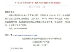 喜报！热烈祝贺3499拉斯维加斯获得“高新技术企业证书”